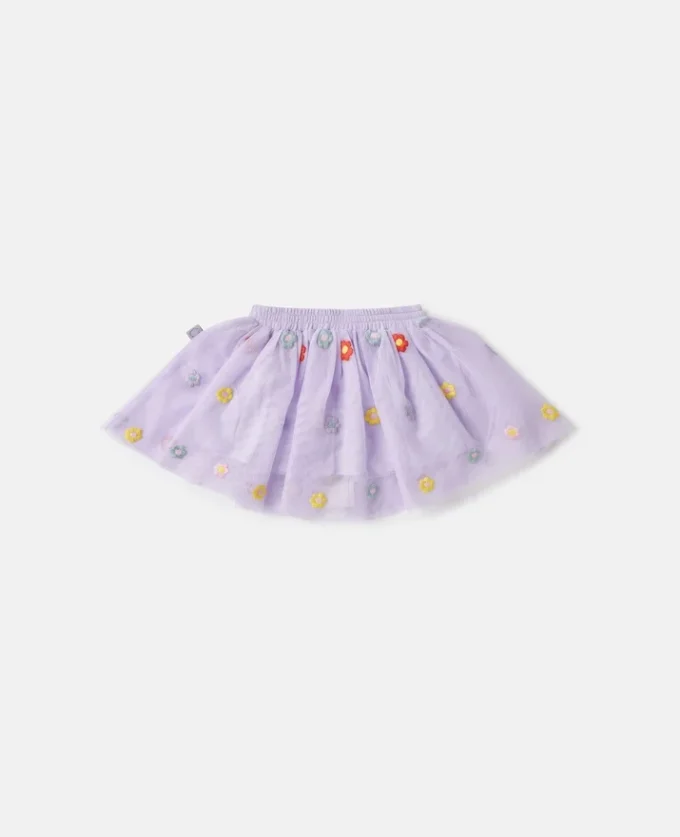 Jupe en tulle brodée de fleurs Jupe en tulle brodée de fleurs