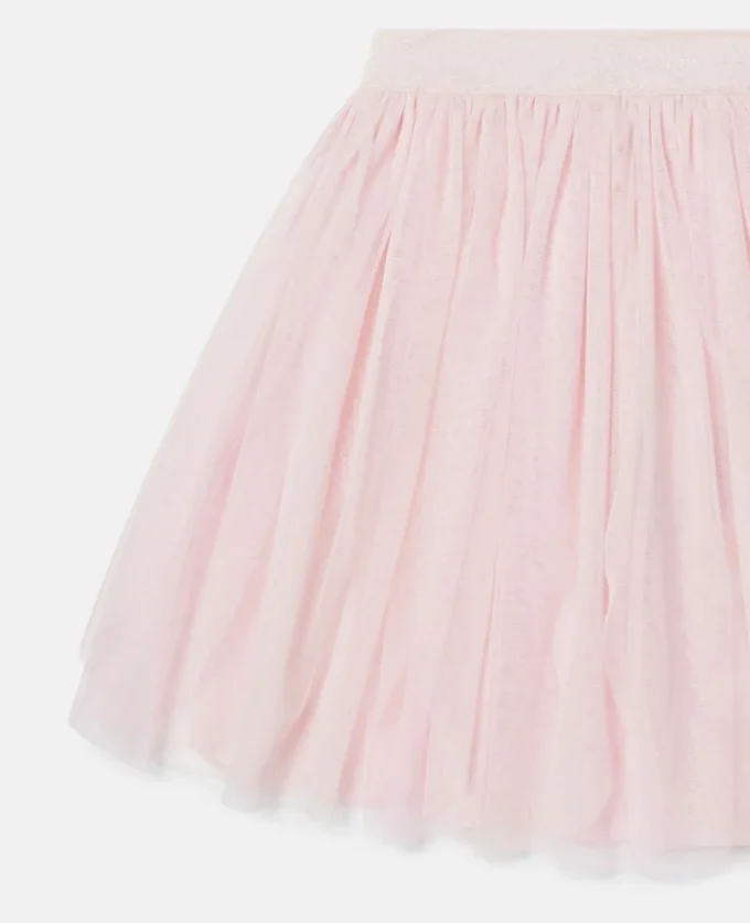 Jupe en tulle superposé élastiquée Jupe en tulle superposé élastiquée