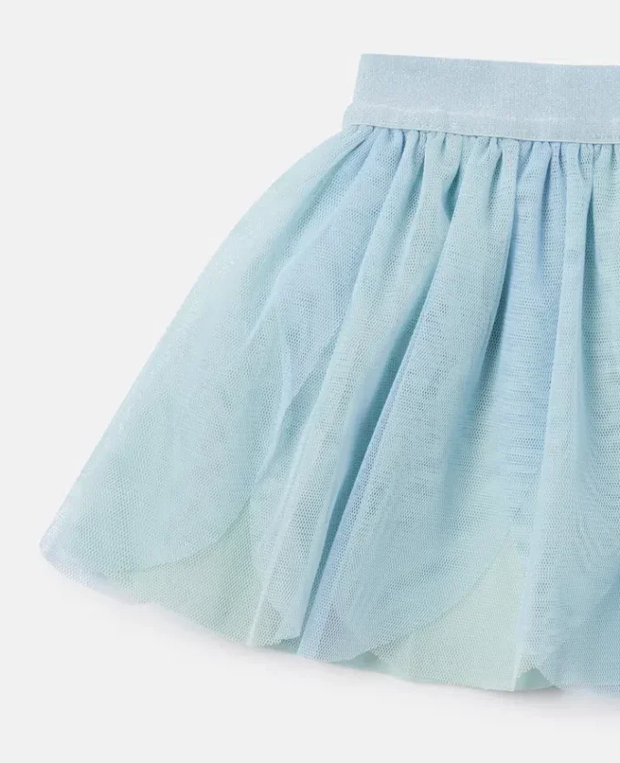 Jupe en tulle superposé élastiquée Jupe en tulle superposé élastiquée
