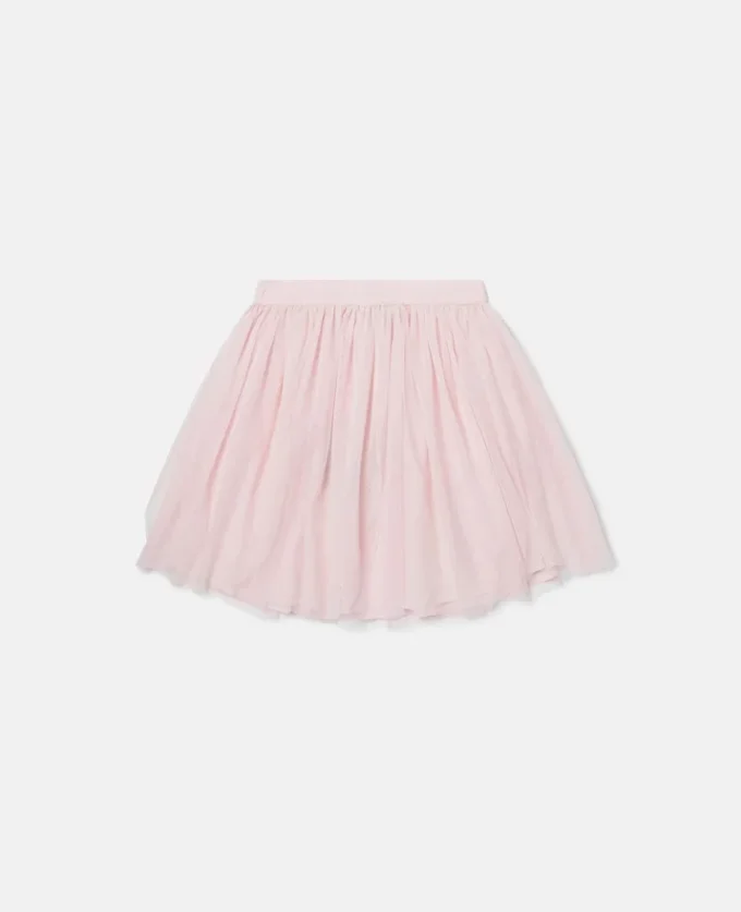 Jupe en tulle superposé élastiquée Jupe en tulle superposé élastiquée