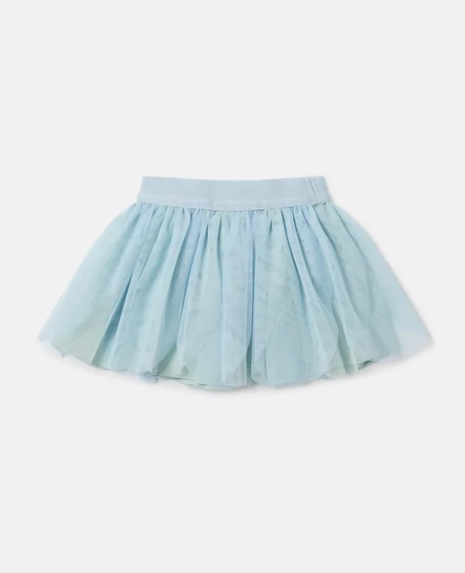 Jupe en tulle superposé élastiquée Jupe en tulle superposé élastiquée