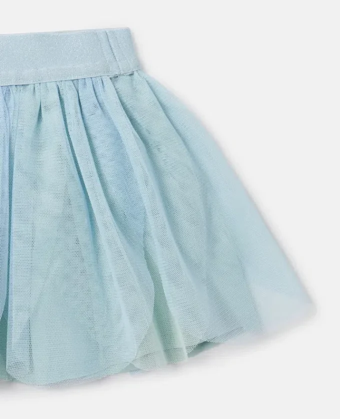 Jupe en tulle superposé élastiquée Jupe en tulle superposé élastiquée
