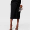 Jupe midi asymétrique nouée Jupe midi asymétrique nouée