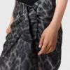Jupe midi asymétrique nouée à imprimé léopard Jupe midi asymétrique nouée à imprimé léopard
