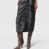 Jupe midi asymétrique nouée à imprimé léopard Jupe midi asymétrique nouée à imprimé léopard