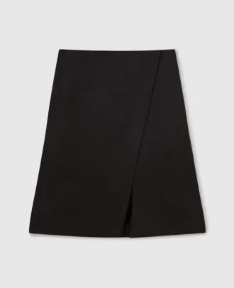Jupe midi en satin ajustée