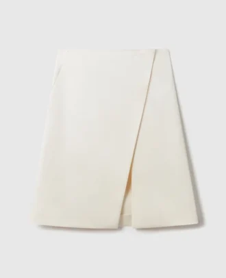 Jupe midi en satin ajustée