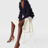 Jupe midi en satin ajustée Jupe midi en satin ajustée