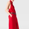 Jupe midi en satin bordée de dentelle Jupe midi en satin bordée de dentelle