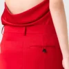 Jupe midi en satin bordée de dentelle Jupe midi en satin bordée de dentelle