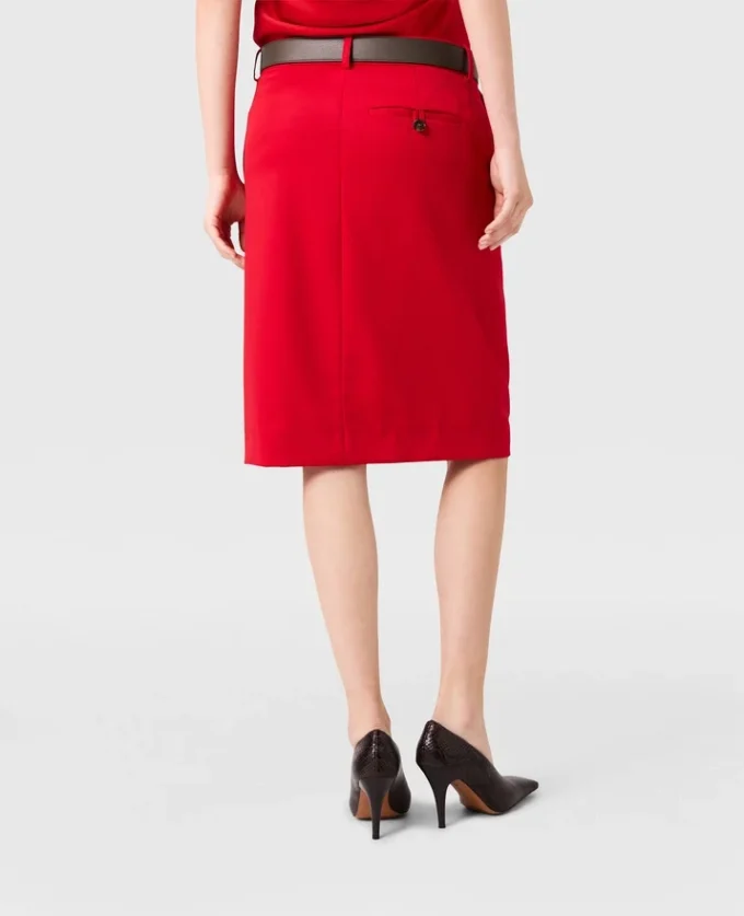 Jupe midi en satin bordée de dentelle Jupe midi en satin bordée de dentelle