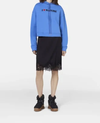 Jupe midi en satin et dentelle