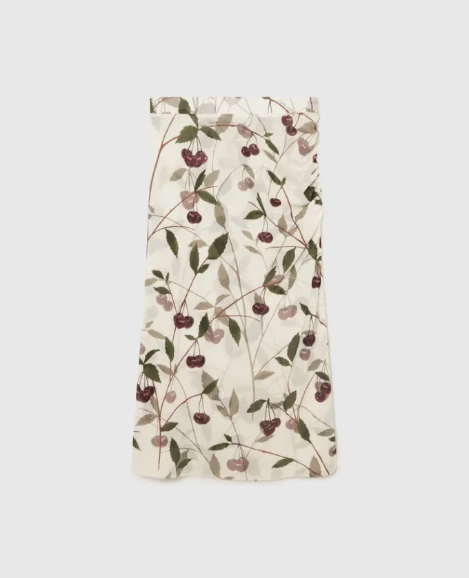 Jupe midi imprimée cerises Jupe midi imprimée cerises