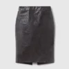 Jupe midi texture autruche