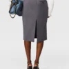 Jupe midi texture autruche