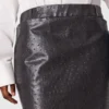 Jupe midi texture autruche