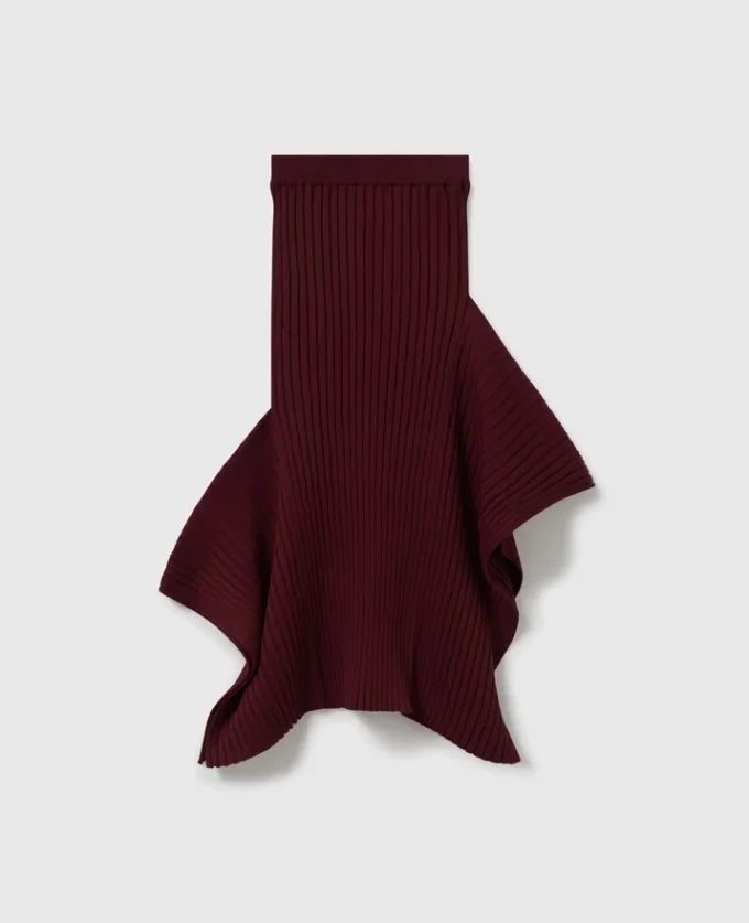 Jupe midi évasée en maille