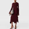 Jupe midi évasée en maille