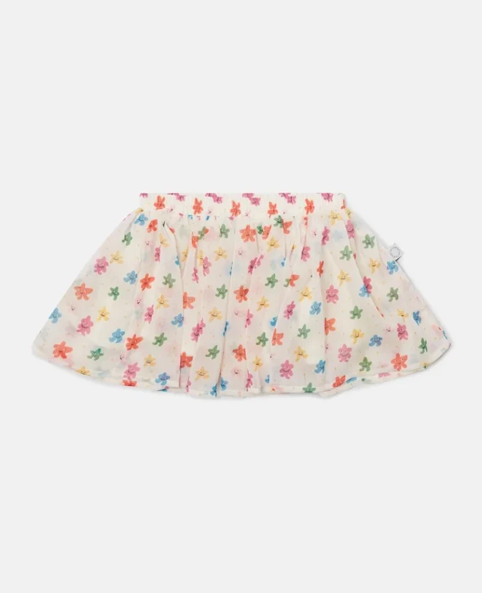 Jupe à volants en tulle à imprimé floral Jupe à volants en tulle à imprimé floral