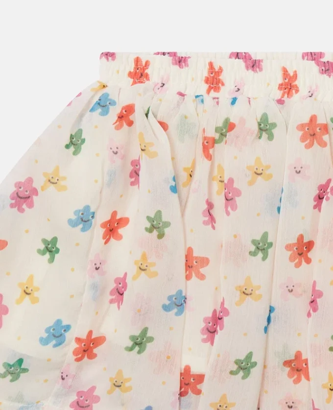 Jupe à volants en tulle à imprimé floral Jupe à volants en tulle à imprimé floral
