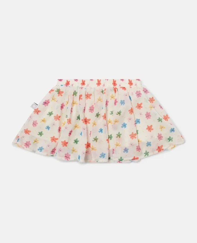Jupe à volants en tulle à imprimé floral Jupe à volants en tulle à imprimé floral