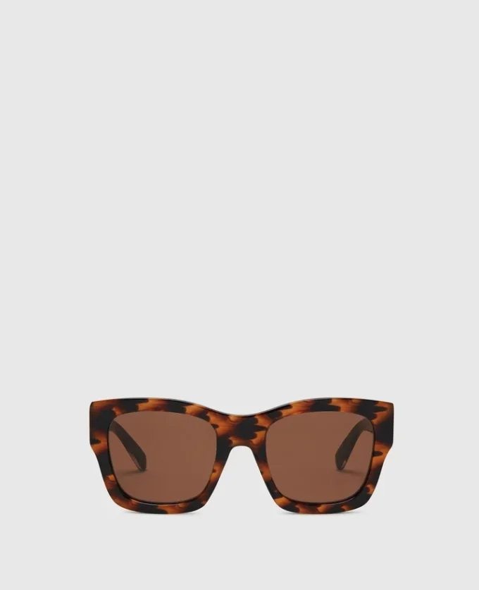 Lunettes de soleil carrées avec logo