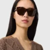 Lunettes de soleil carrées avec logo