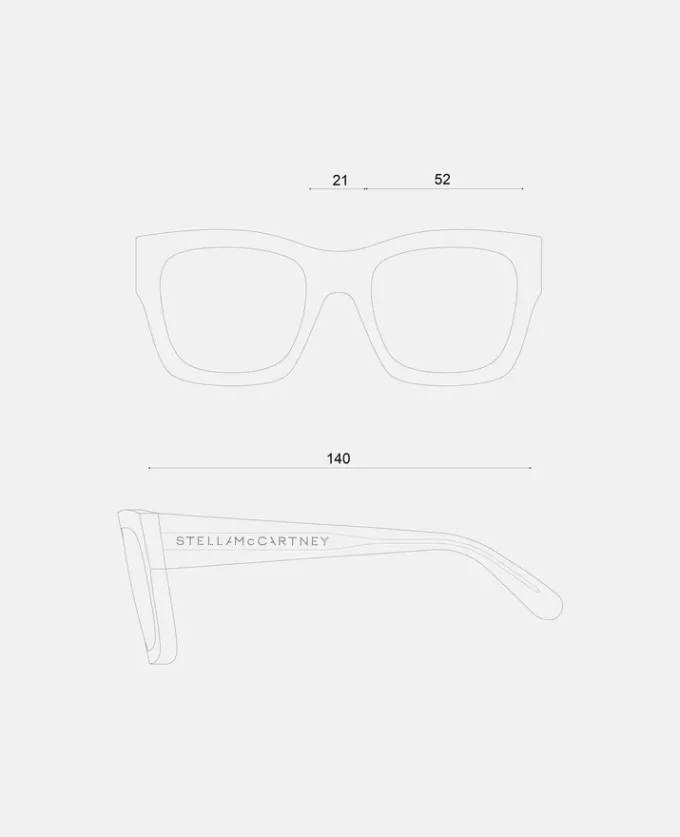 Lunettes de soleil carrées avec logo