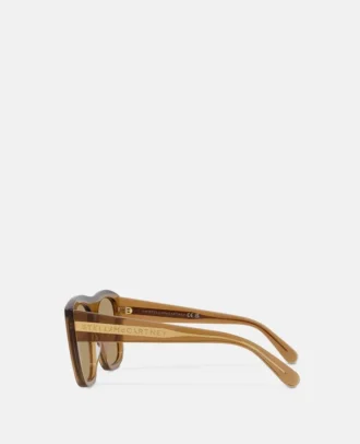 Lunettes de soleil carrées à bord droit