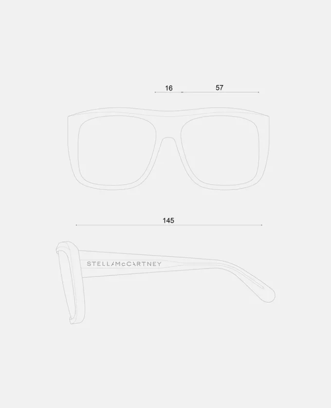 Lunettes de soleil carrées à bord droit Lunettes de soleil carrées à bord droit