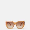 Lunettes de soleil carrées à monture épaisse et forme œil-de-chat Lunettes de soleil carrées à monture épaisse et forme œil-de-chat