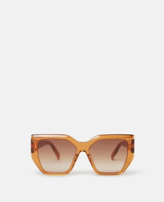 Lunettes de soleil carrées à monture épaisse et forme œil-de-chat