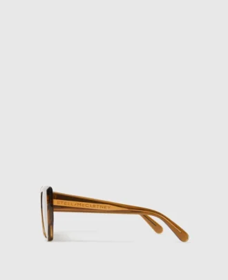 Lunettes de soleil carrées à monture épaisse et forme œil-de-chat