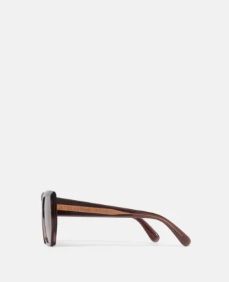 Lunettes de soleil carrées à monture épaisse et forme œil-de-chat