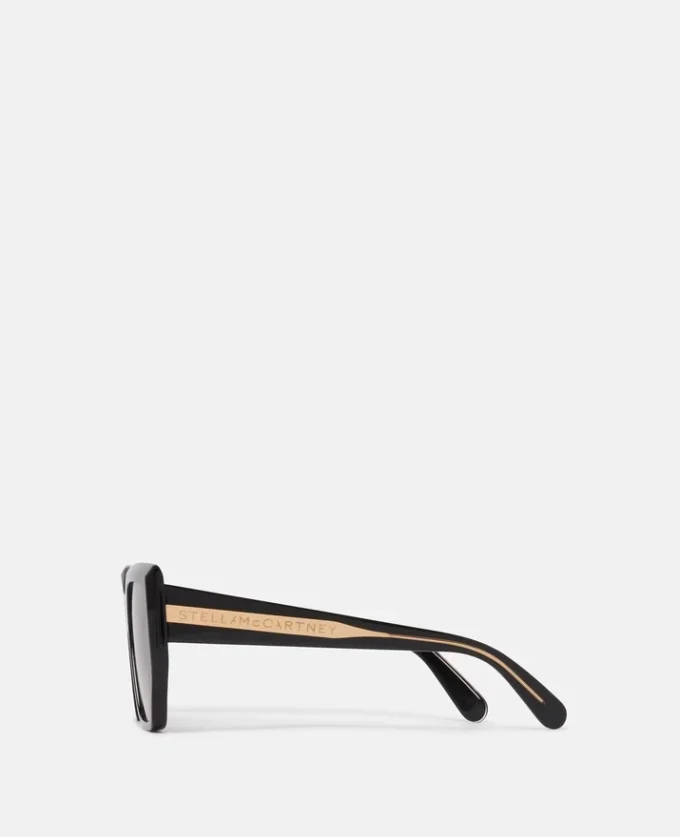 Lunettes de soleil carrées à monture épaisse et forme œil-de-chat Lunettes de soleil carrées à monture épaisse et forme œil-de-chat