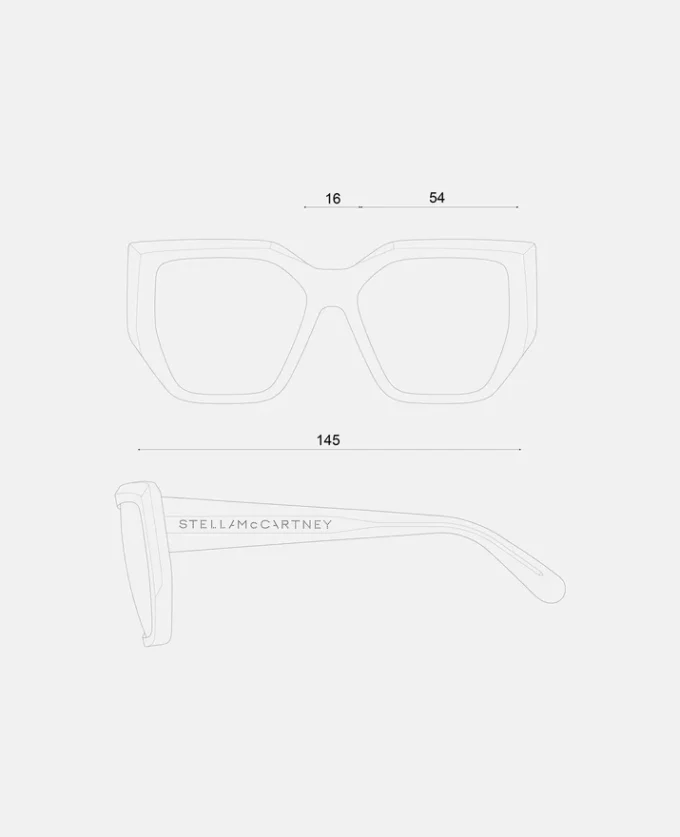 Lunettes de soleil carrées à monture épaisse et forme œil-de-chat Lunettes de soleil carrées à monture épaisse et forme œil-de-chat