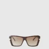Lunettes de soleil carrées œil-de-chat