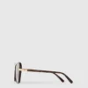 Lunettes de soleil carrées œil-de-chat