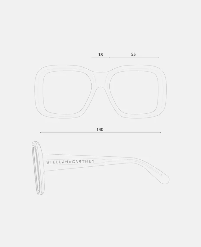 Lunettes de soleil carrées oversize
