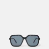 Lunettes de soleil carrées oversize à barre métallique Lunettes de soleil carrées oversize à barre métallique