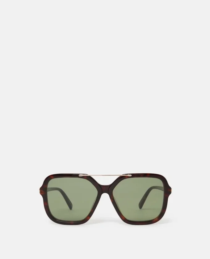 Lunettes de soleil carrées oversize à barre métallique Lunettes de soleil carrées oversize à barre métallique