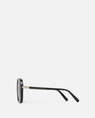 Lunettes de soleil carrées oversize à barre métallique Lunettes de soleil carrées oversize à barre métallique