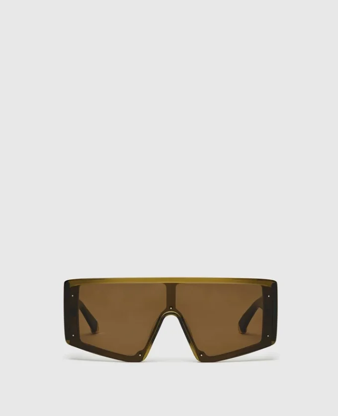 Lunettes de soleil carrées translucides