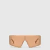 Lunettes de soleil carrées translucides