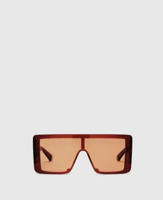 Lunettes de soleil carrées translucides