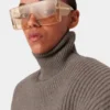 Lunettes de soleil carrées translucides
