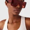 Lunettes de soleil carrées translucides Lunettes de soleil carrées translucides