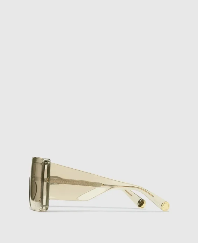 Lunettes de soleil carrées translucides
