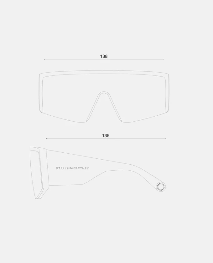 Lunettes de soleil carrées translucides