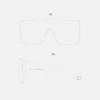 Lunettes de soleil carrées translucides